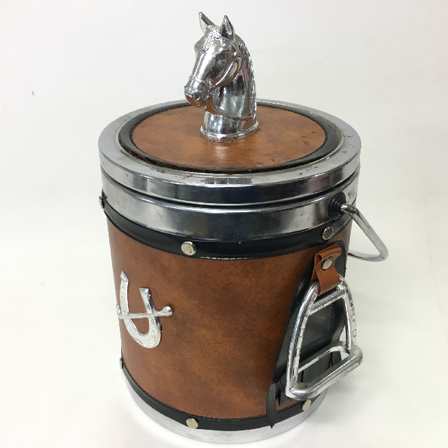 ICE BUCKET, Brown w Horse Detail